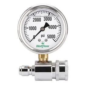 Watflow 727536028864 2-1/2 Inch Pressure Washer Gauge Kit 3/8 Quick Connect
