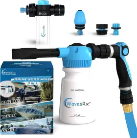 Wavesrx 065014526446 Boat And Pwc Soap Engine Flush Mixer Bundle Foam Cannon For Pressure W