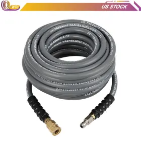 Wh18019424ee Wheeltech 50ft Non-marking High Pressure Washer 4800psi 3/8 Inch Power Extension Gray