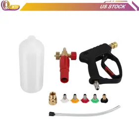 Wh18020936ee Wheeltech 5000 Psi Short High Pressure Washer Gun With Foam Cannon Kit For Car Washing
