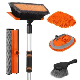 Wbrush008og Wontolf 62ftft Car Wash Brush With Long Handle Scratch-free Soft Orange