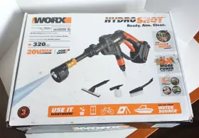 Wg6292 Worx 20v Hydroshot 2.0 Ah 320 Psi Cordless Portable Power Cleaner No Battery