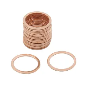 A18110500ux0767 X Autohaux M17 21mm 1mm Copper Crush Washers Flat Car Sealing Gaskets Pla