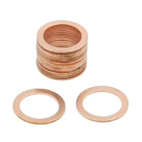 A18110500ux0786 X Autohaux 18mm Inner Dia Copper Crush Washers Flat Sealing Gaskets Rings 20pcs