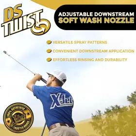 X-jet 768684036370 Ds Twist Nozzle - Adjustable Downstream Soft Wash Nozzle. 0-60 Degree Spray P #3