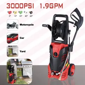 X-33-epw-0001-002 Xcceries Electric Pressure Washer Car Cleaner 3000psi Household Tool 5 Nozzles With Wheel #3
