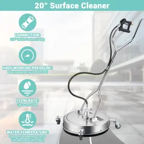 X-33-wsc-0005-001 Xcceries 20 Inch Stainless Steel Surface Cleaner Attachment Pressure Washer Handles #3