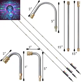 Ejx-4648 Xiny Tool Pressure Washer Extension Wand 10 Pack Power Lance With 5 Atom #2