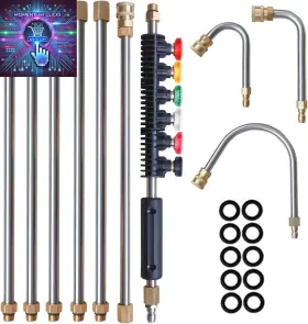 Ejx-4648 Xiny Tool Pressure Washer Extension Wand 10 Pack Power Lance With 5 Atom