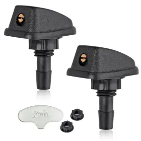 Xzwn006 Xislet Set Of 2 Universal Aimable Front Windshield Washer Nozzle Sprayer Fit