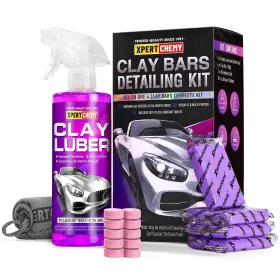 Xp-cb002 Xpertchemy Car Clay Bars Auto Detailing 4 Pack 400g 4x100g And Bar Lubricant