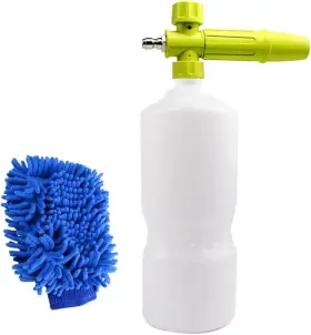 Xunchi 313023225276 1l Foam Cannon Car Wash Kit With Quick Connector Adjustable Nozzle And Mitt