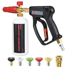 Gun.f501ab Yamatic Pressure Washer Gun With Foam Cannon For Car Wash 5000psi Power Short
