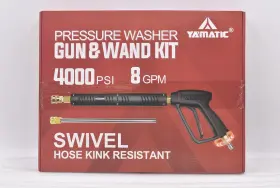 X0037zg8mp Yamatic Pressure Washer Gun&wand Kit 4000 Psi 8 Gpm - Swivel Hose Kink Resistant