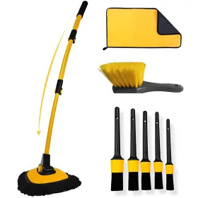 P21-v2 Yeewayveh Car Wash Kit Extendable Brush Mop With 8 Pieces Ginger