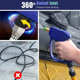 Yw-p00058 Yeewayveh Swivel Pressure Washer Gun Power With 3/8 Inch Quick Connect And M22 #3