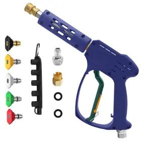 Yw-p00179 Yeewayveh High Pressure Washer Gun With 3/8 Inch Quick Connect And M22 14mm / 15mm Fitting