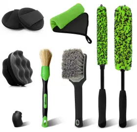 Yw-p163-v2 Yeewayveh 8pcs Ultimate 8-pack Green Full Set Wheel Care Kit