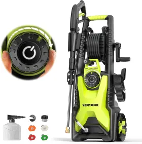 Ye005 Yeryork Adjustable 4000 Max Psi Pressure Washer 2 Gpm Power With 33 Ft Hose