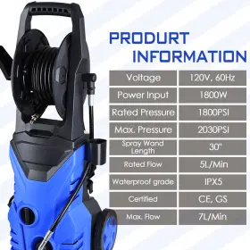 Ys-epw-33-001 Yessources High Pressure Washer Car Patio Electric Cleaner 2030psi Jet Sprayer Hose Nozzle #3