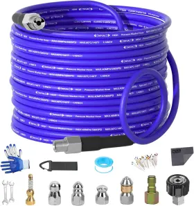 Yetianical 445009163197 Nifual 50ft Sewer Jetter Kit For Pressure Washer 5800psi Drain Cleaner