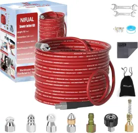 Yetianical 445039346324 Nifual Sewer Jetter Kit For Pressure Washer 50ft 5800psi Drain Cleaner
