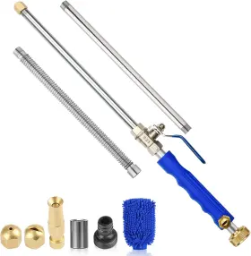 Yiliaw 782937889889 High Pressure Power Washer Wand With 3 Sprayer Nozzle 38 Inch Blue
