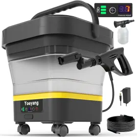 3952c Yoeyang Portable Cordless Pressure Washer With Tank 1200 Psi Foldable Power #3952c T5-1