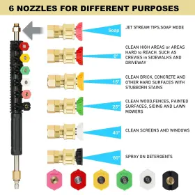 Youxmoto 761026790466 Pressure Washer Extension Wand Set 4000 Psi Upgrade Power Lance With #2