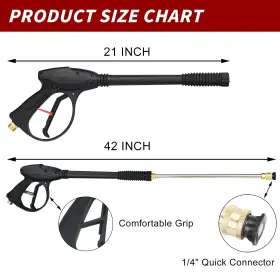 Youxmoto 761026790497 Pressure Washer Gun And Hose Kit With Extension Wand 26 Ft 8m Hos #3
