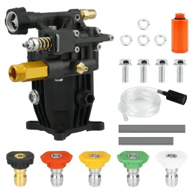 Youxmoto 761026790589 3/4 Inch Shaft Horizontal Pressure Washer Pump Max 3300 Psi 2.5 Gpm Power Wash