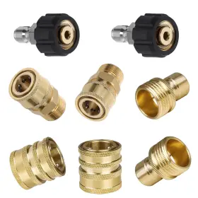 8fm-001 Yuantenhwy Ty-3/4&3/8fm-001 Pressure Washer Quick Connect Kit Disconnect M22 Swivel To 3/8ftft