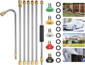 We101 Yuet 4000psi High Pressure Washer Extension Wand Replace Lance Gutter Cleaner Nozzle