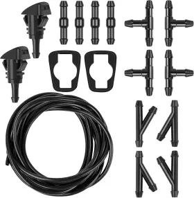 Yytqp 445019213219 Windshield Washer Hose Kit 5m Fluid With 12 Pcs Connectors 2 Fan N
