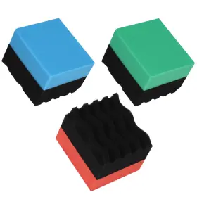 Fxhmcar-012 Zhayao 3 Pack Large Tire Dressing Applicator Pads Wavy Contour Polish Sponge