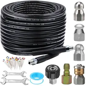 Zofine 903265710772 Sewer Jetter Kit For Pressure Washer 100ft Newest 5800psi Drain Cleaner Hose