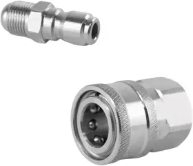 Zy8131 Zuylikxy 1 Set Npt 3/8 Inch Pressure Washer Coupler - Quick Connect Plug With Stainless S
