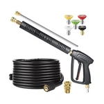 Yamatic Pressure Washer Gun And Hose Kit, 25 Ft Kink Resistant Powe... Fast Ship. Fixed Price $94.39.