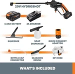 Genuine Worx Hydroshot 20V Portable Power Cleaner Complete Set WG620.1. Fixed Price $229.99.