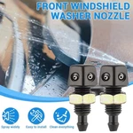 2 Packs Universal Windshield Washer Wiper Spray Nozzle Front Aluminum Jet Ckivau. Fixed Price $6.49.