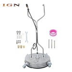 24" Stainless Steel Pressure Washer Surface Cleaner With Wheels Dual Handle. Fixed Price $180.38.