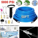 5800PSI Sewer Jetter Kit For Pressure Washer 50FT 1/4" M-npt Drain Cleaner Hose. Fixed Price $31.59.
