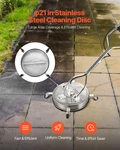 Vevor 21" Stainless Steel Pressure Washer Surface Cleaner Attachment. Fixed Price $202.99.