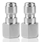 2PCS Pressure Washer Coupler - Stainless Steel 1/4" Or 3/8" Male Quick Connec.... Fixed Price $16.97.