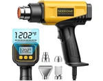 Pistola De Calor 1800W Con Pantalla Lcd Temperatura Ajustable, Incluye 4 Boqui. Fixed Price $66.48.