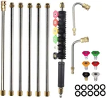 Agiiman Brass Pressure Washer Extension Wands - 120 Inch Power Gutter. Fixed Price $35.00.