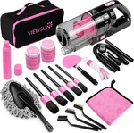 Viewsun Car Cleaning Kit, Pink Interior Detailing 17PCS,. Fixed Price $59.70.