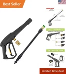 Durable High Pressure Water Spray Gun & Wand - Compatible With Greenworks/ryobi. Fixed Price $47.49.