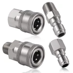 2 Sets Npt 3/8 Inch Pressure Washer Coupler Quick Connect Plug Female. Fixed Price $27.56.