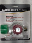 King Kooker High Pressure Adjustable Regulator With Type 1 Connection Mod #00502. Fixed Price $21.99.
